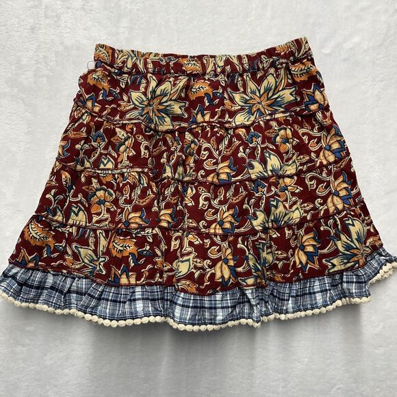 Mimi & Maggie Other - Mimi & Maggie Ruffle Skirt Girls Size 6 Boho Plaid Floral Tiered